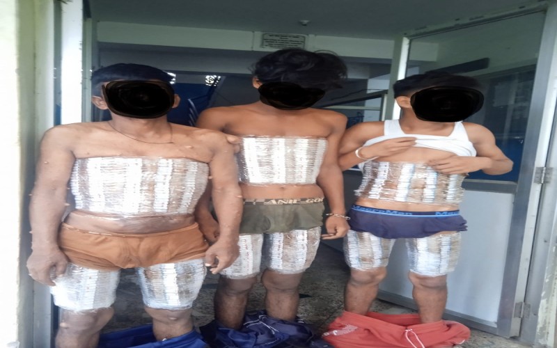 शरीरमा लागूऔषध बेरेर ल्याएका ३ भारतीय पक्राउ